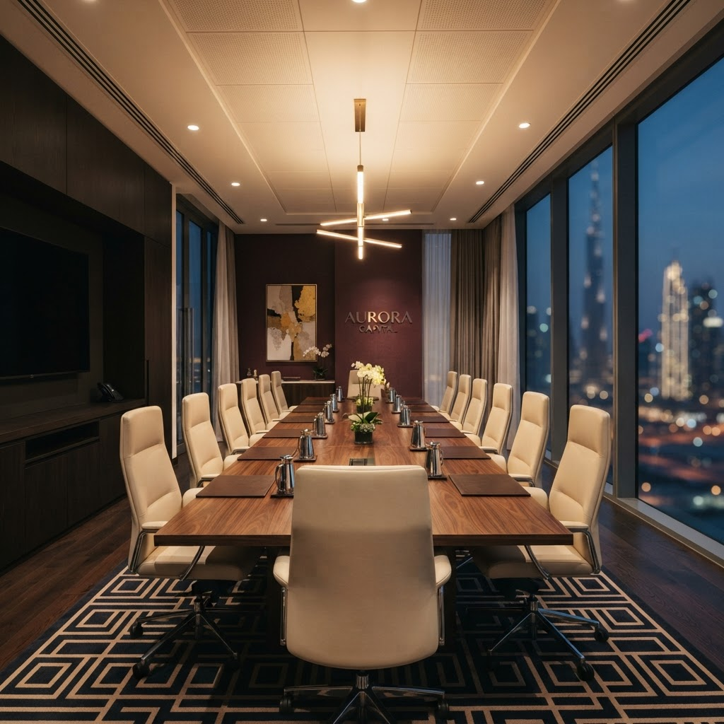 A private executive boardroom at A8HOUSE